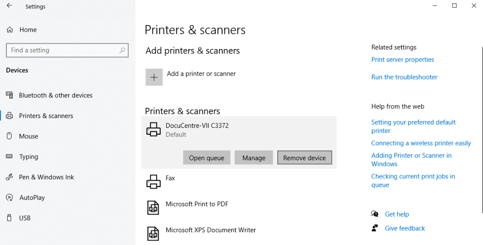 Windows 系統印表機設定