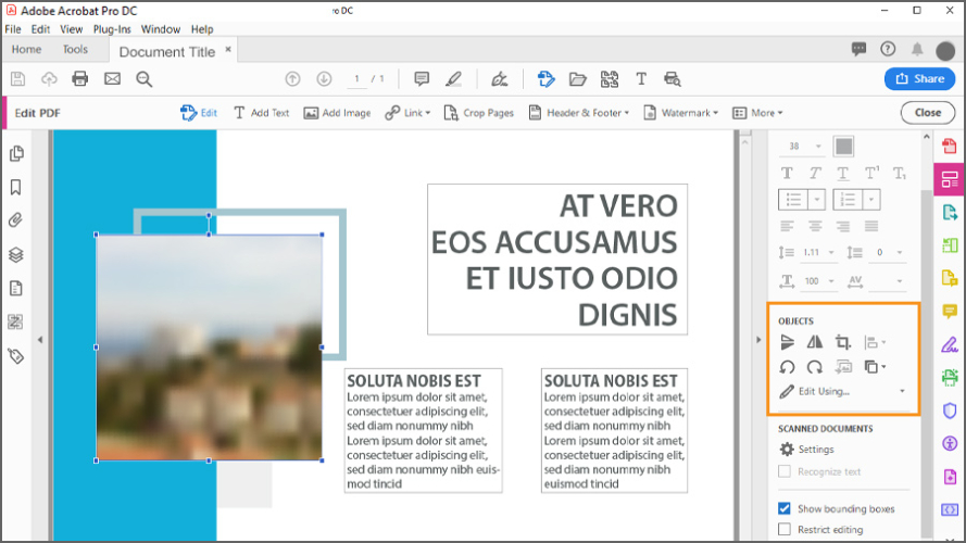 Adobe Acrobat edit pdf