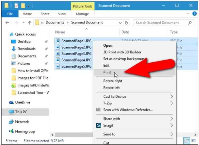 Windows 多張照片合併 PDF