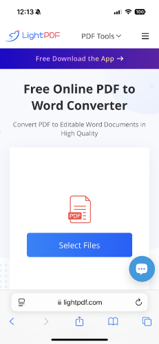 LightPDF 選擇檔案