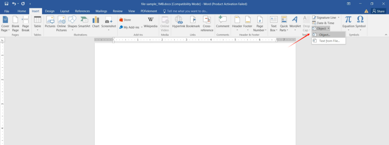 將PDF匯入Word文檔