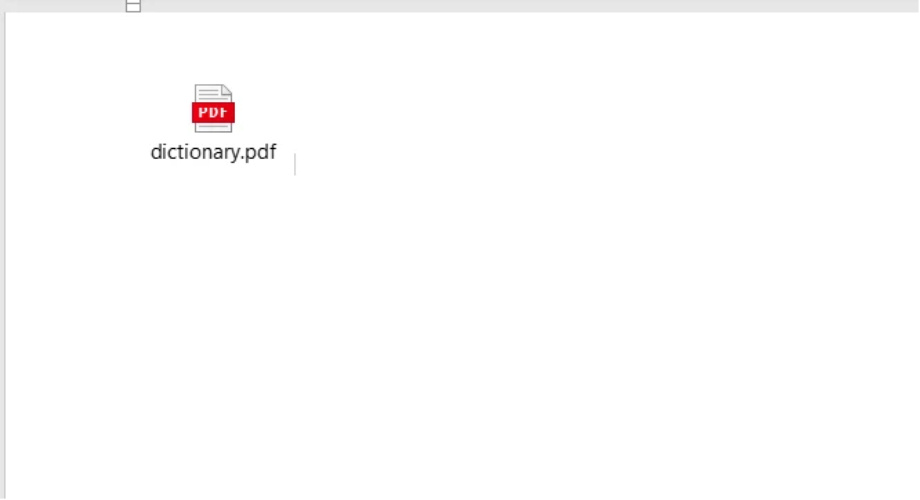 將 PDF 檔案插入至你的 Word 檔案中