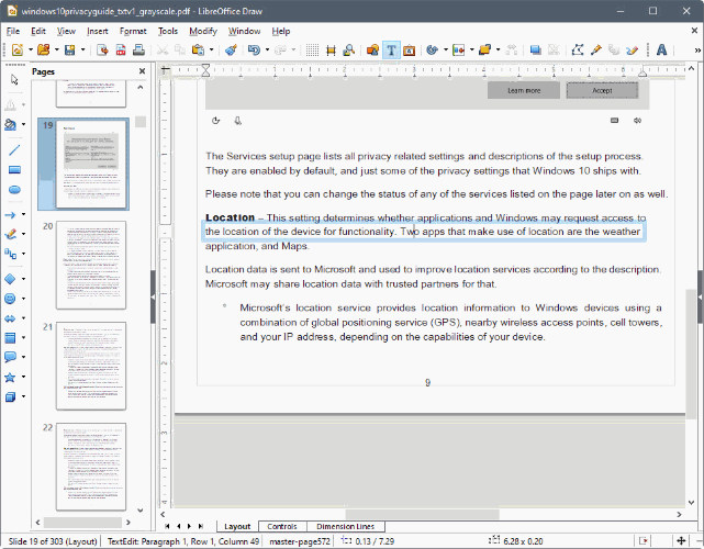 LibreOffice Draw 編輯PDF