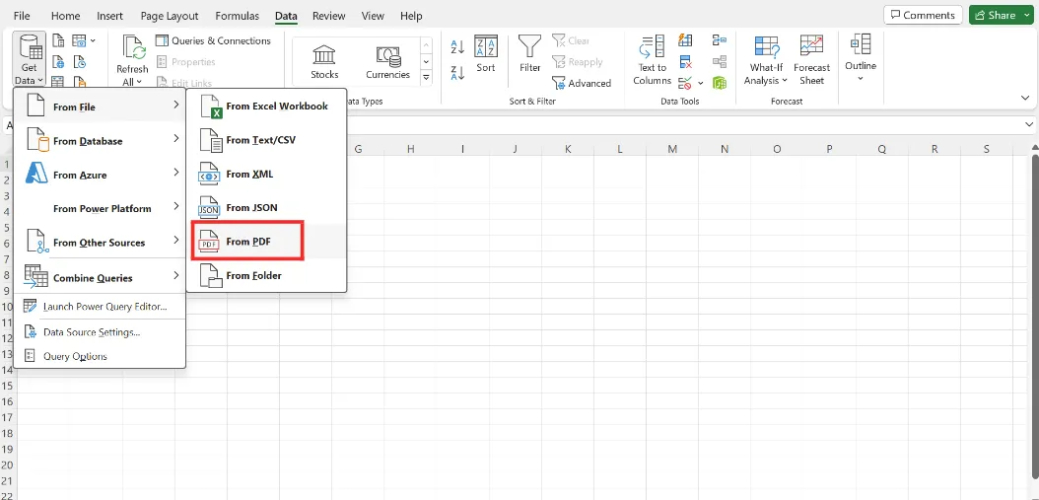 手動複製PDF檔案所需資料複製到Excel