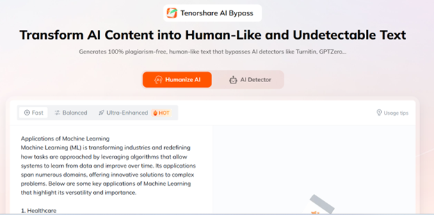 上傳至 Tenorshare AI Bypass