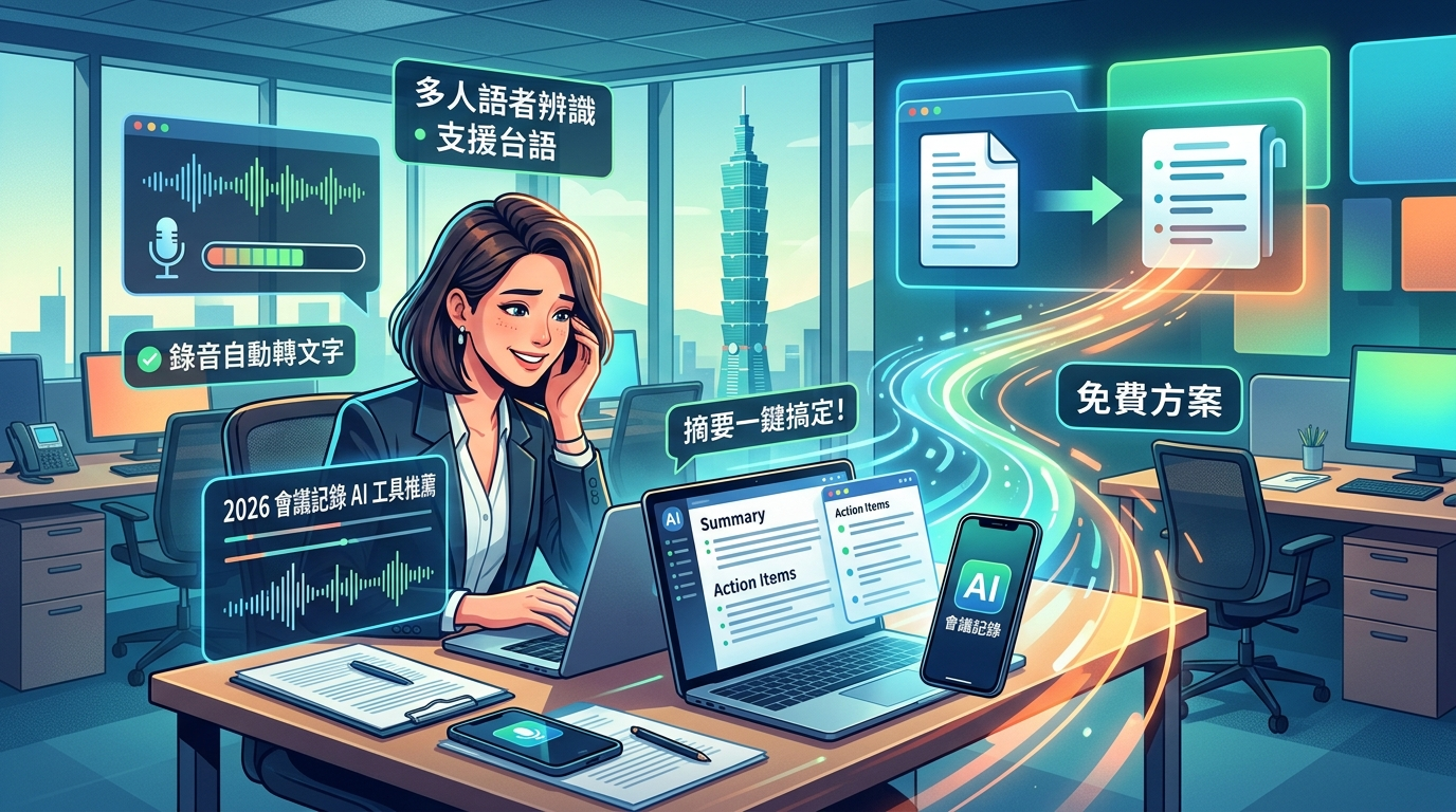 2026 會議記錄 AI 工具推薦