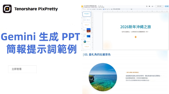 Gemini 生成 PPT提示詞