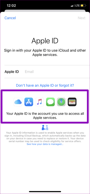 登錄iCloud