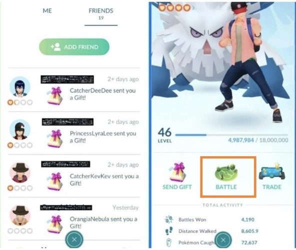 pokemon go friend battle
