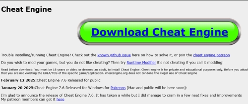 Cheat Engine 下載安裝