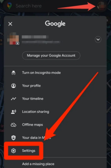 進入 Google Map 設定