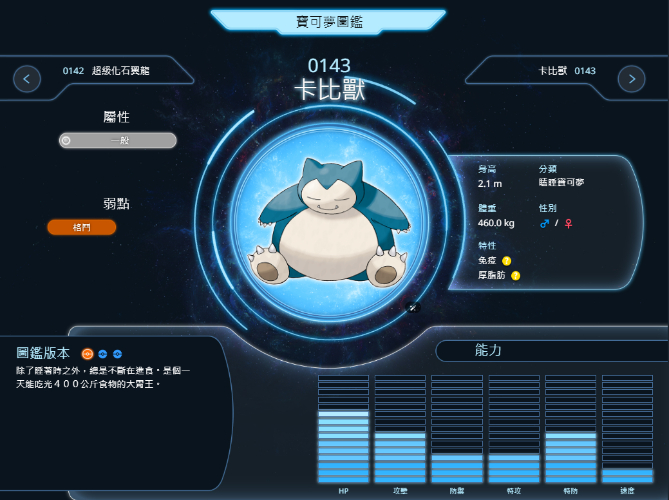 卡比獸圖鑒