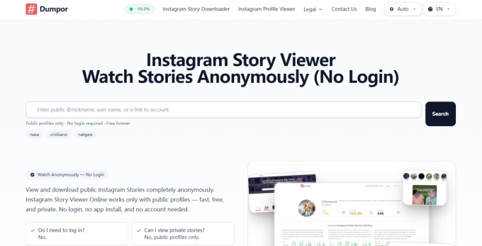 Dumpor.io 下載 IG 限動