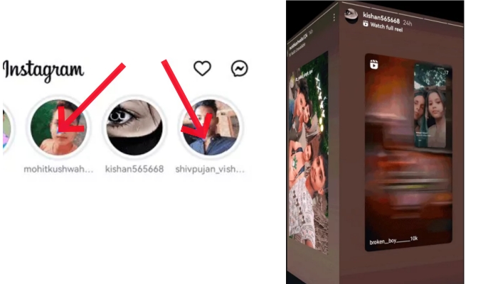 半滑動偷看 IG 限動