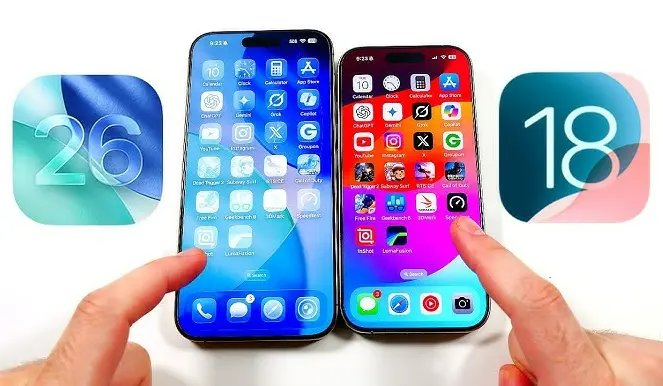 iOS 18 vs iOS 26 Comparison
