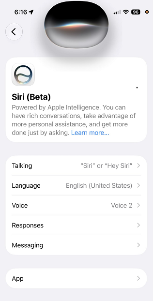 Siri AI 等候名單 等待通知畫面