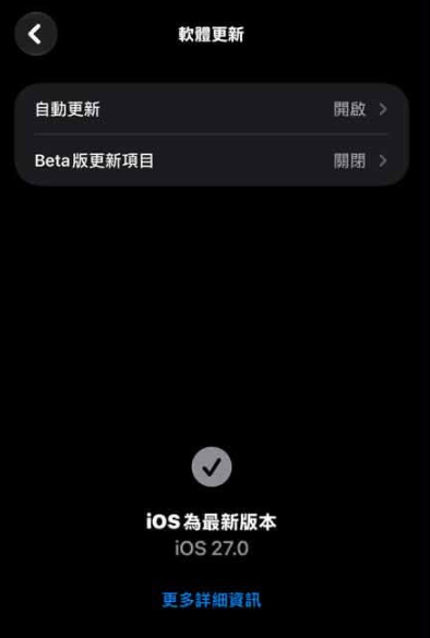 檢查 iOS 更新