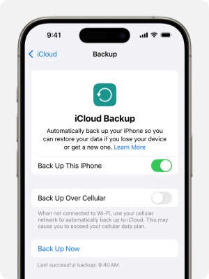 開啟icloud備份