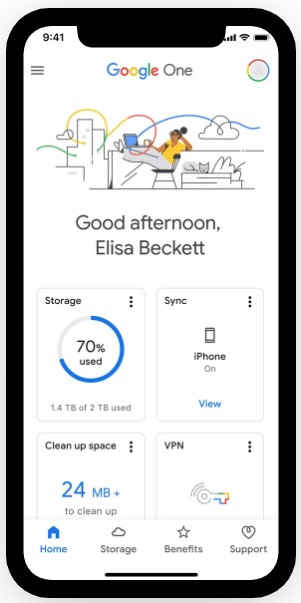 Google One 備份iPhone資料