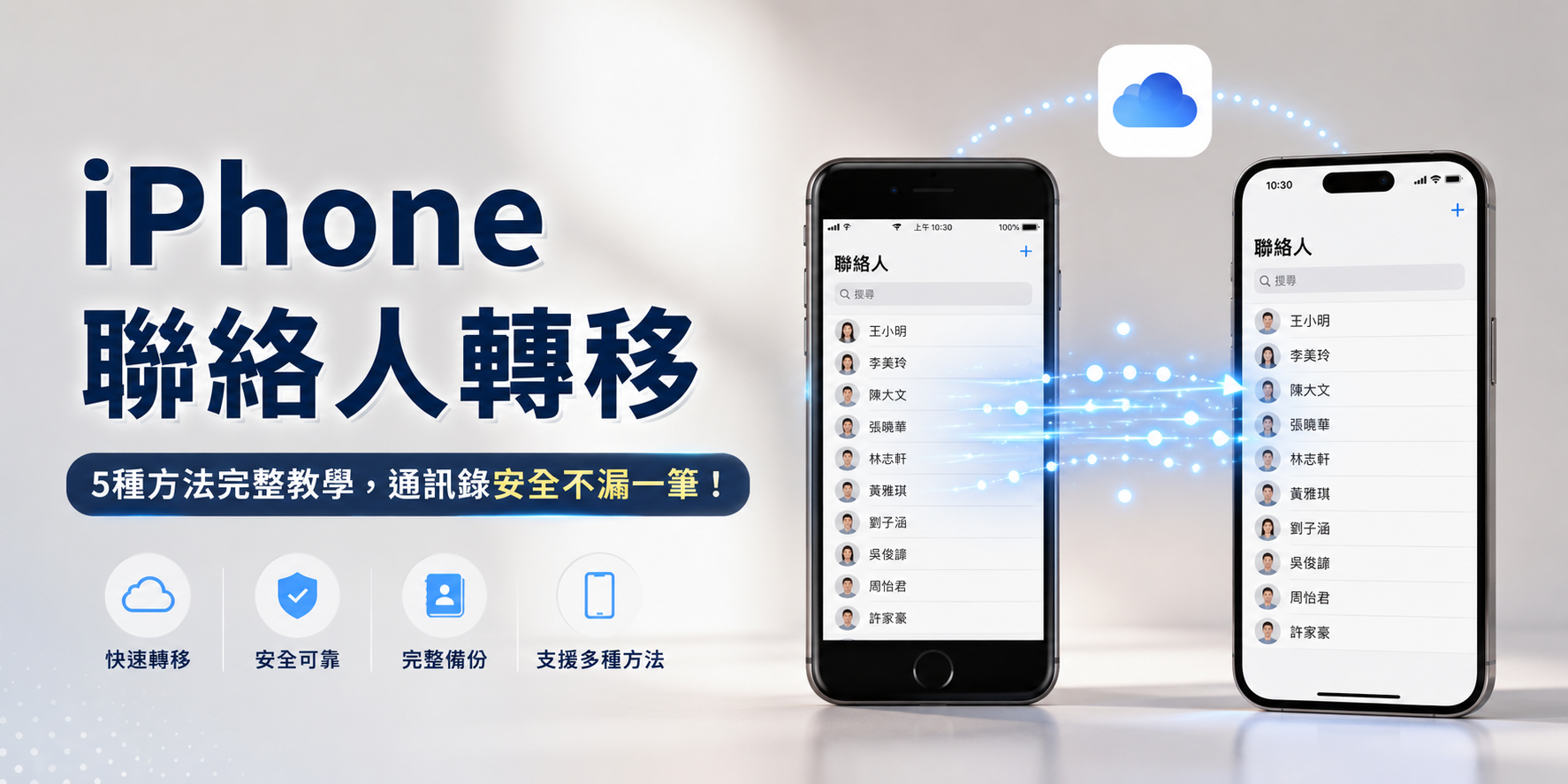 iPhone聯絡人轉移到新手機的方法教學