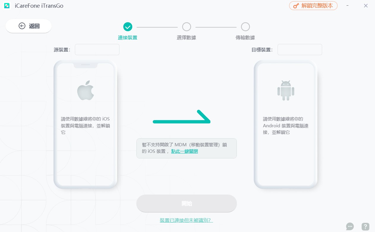 iCareFone iTransGo連接iPhone和Android