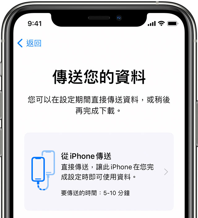 lighting轉移iphone資料操作界面