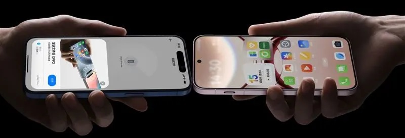 OPPO與iphone一碰互傳