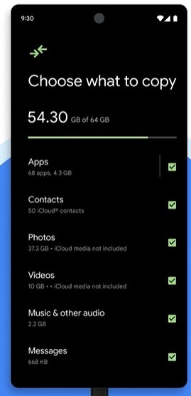 iPhone傳輸資料到Android手機