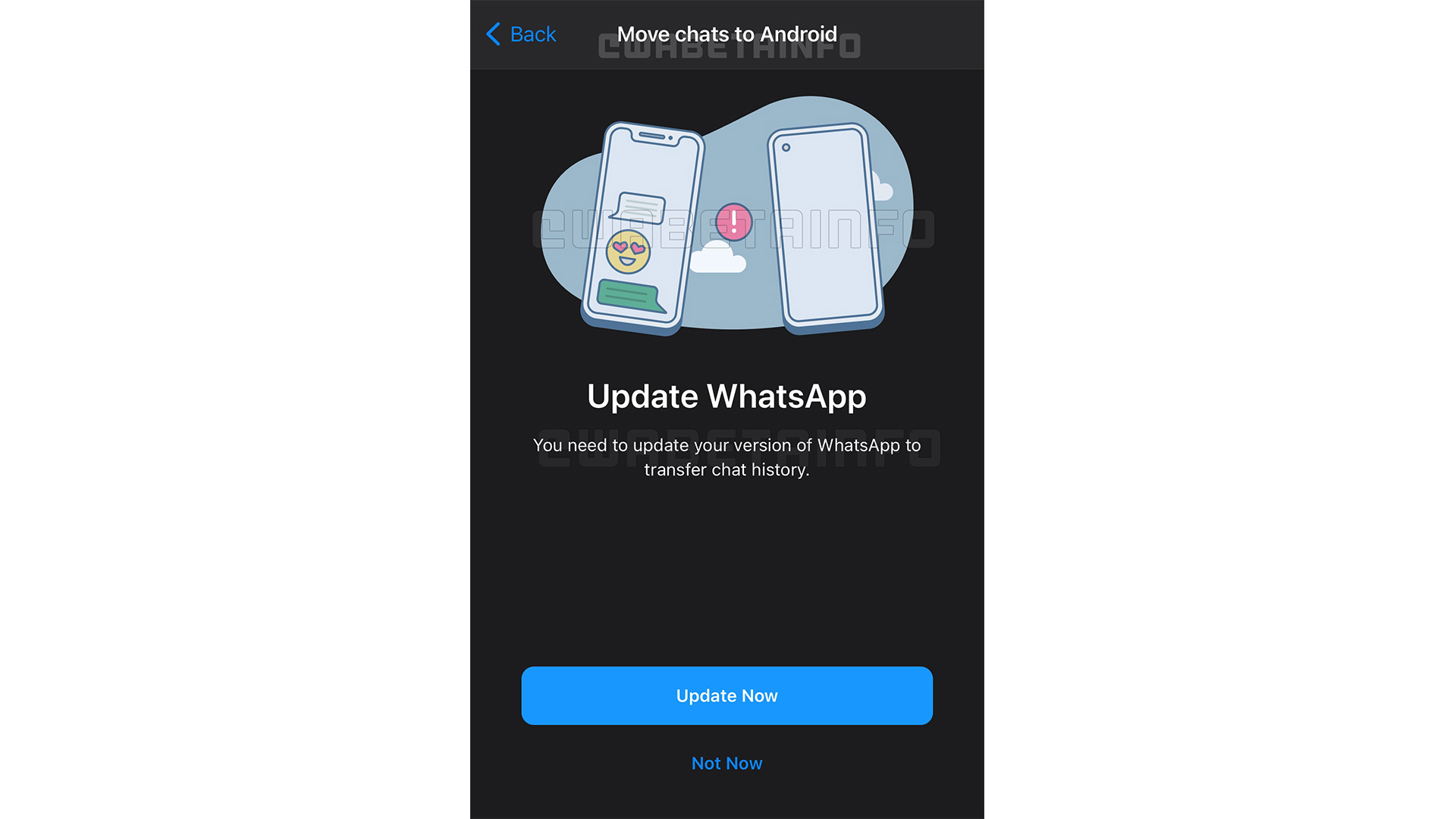 WhatsApp 資料轉移
