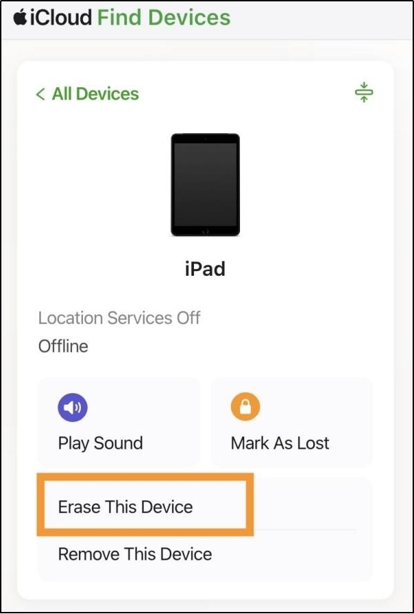 iCloud將iPad清除所有內容和設定