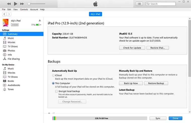 itunes重置忘記密碼的ipad