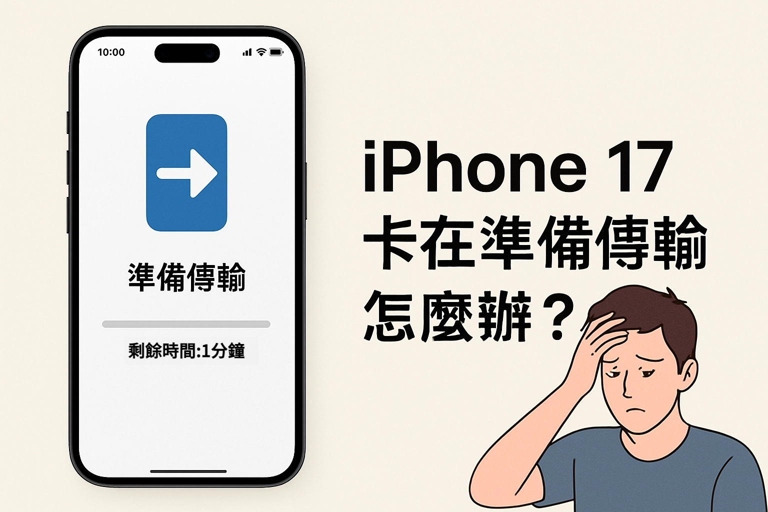 iPhone 17 卡在「準備傳輸」