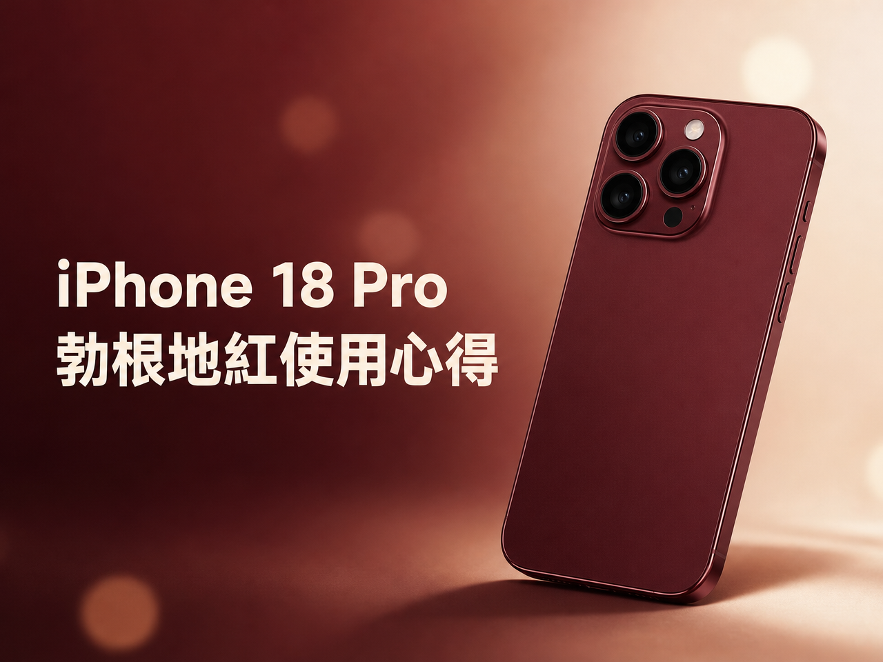 iPhone 18 Pro 勃根地紅使用心得 首圖實機評測