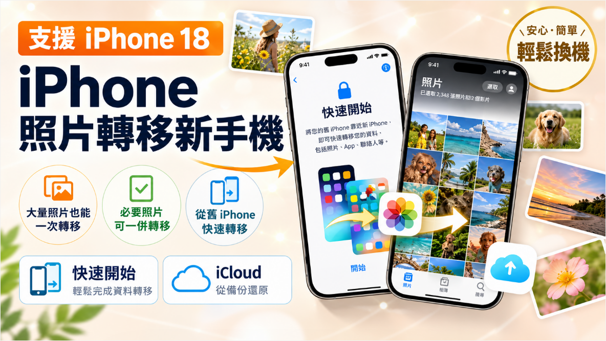 iPhone照片轉移新手機方法