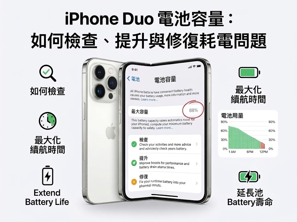 iPhone Duo 電池容量