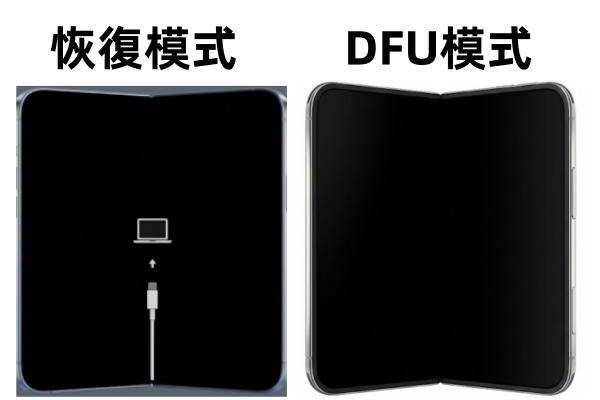 iPhone Duo dfu模式與恢復模式界面