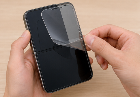 iPhone Duo 觸控不良取下保護貼與手機殼