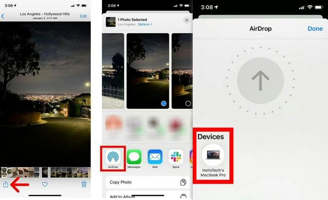 使用 AirDrop 將 iPhone 檔案傳輸到 Mac 操作步驟