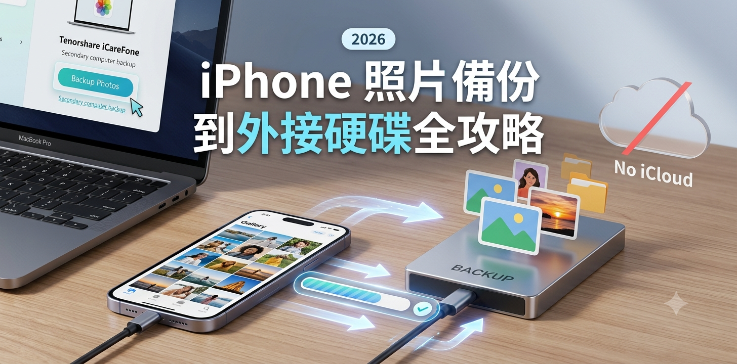 iPhone照片備份到外接硬碟教學