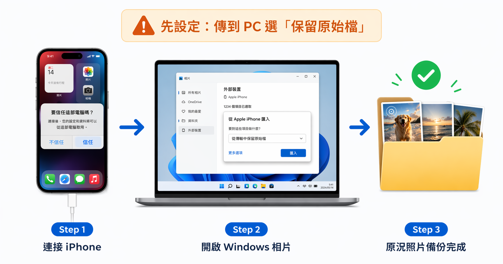 iphone 原況照片備份到電腦-方法1