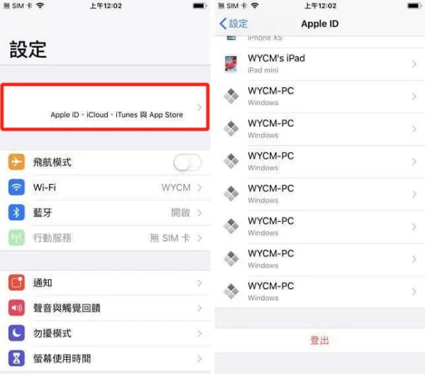 檢視是否已登入Apple ID