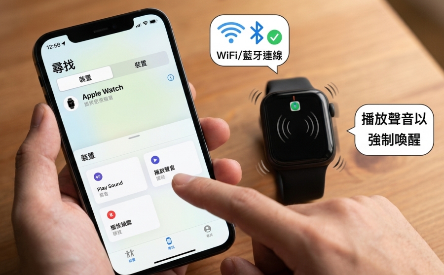 使用 iPhone「尋找」功能強制連動