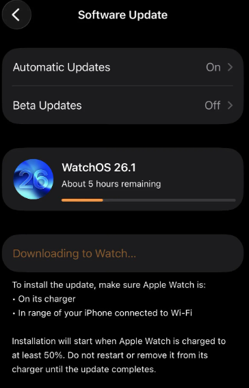 iOS27 Public Beta 最新版本更新畫面