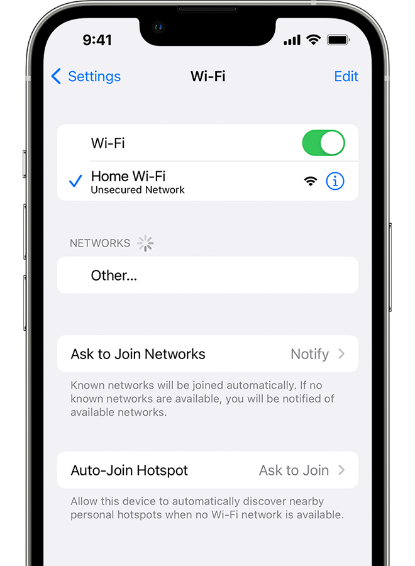 打開 WiFi