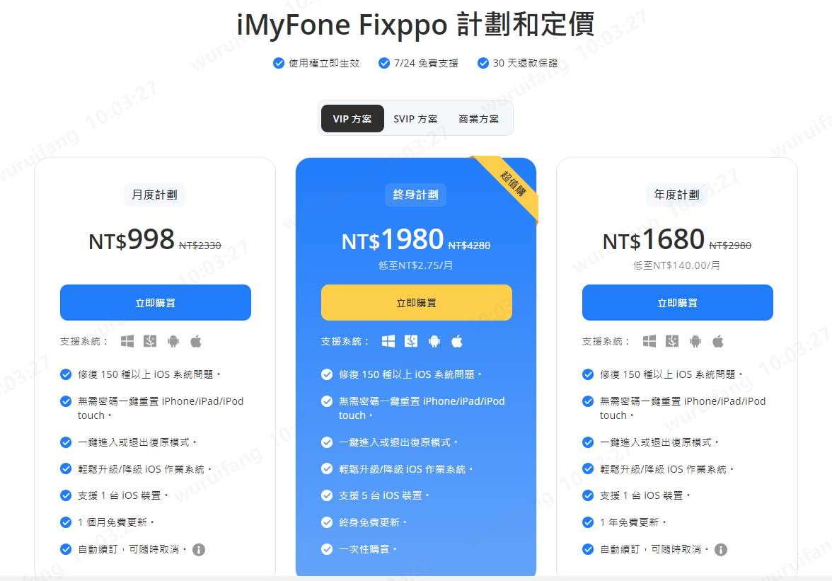 iMyFone 價格