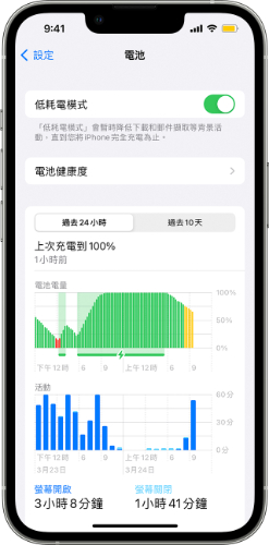 關閉低耗電模式