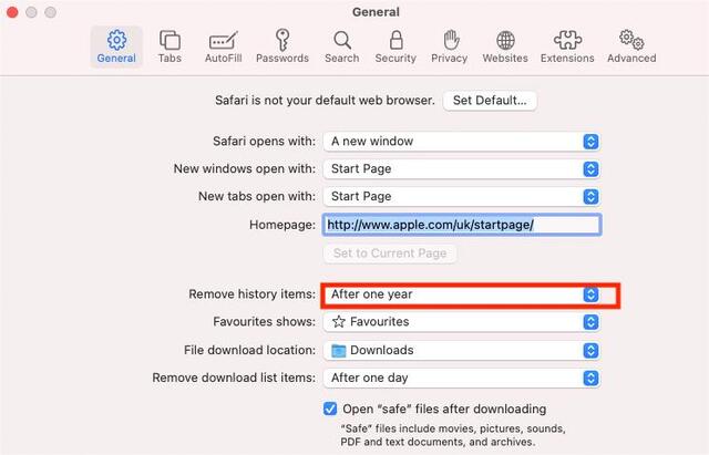 safari 歷史紀錄 自動刪除 mac