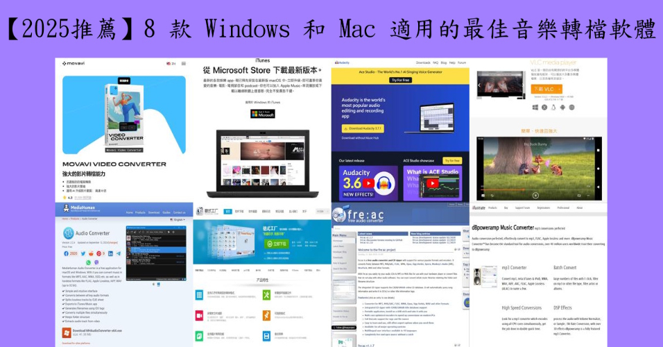 Windows和Mac適用的最佳音樂轉檔軟體