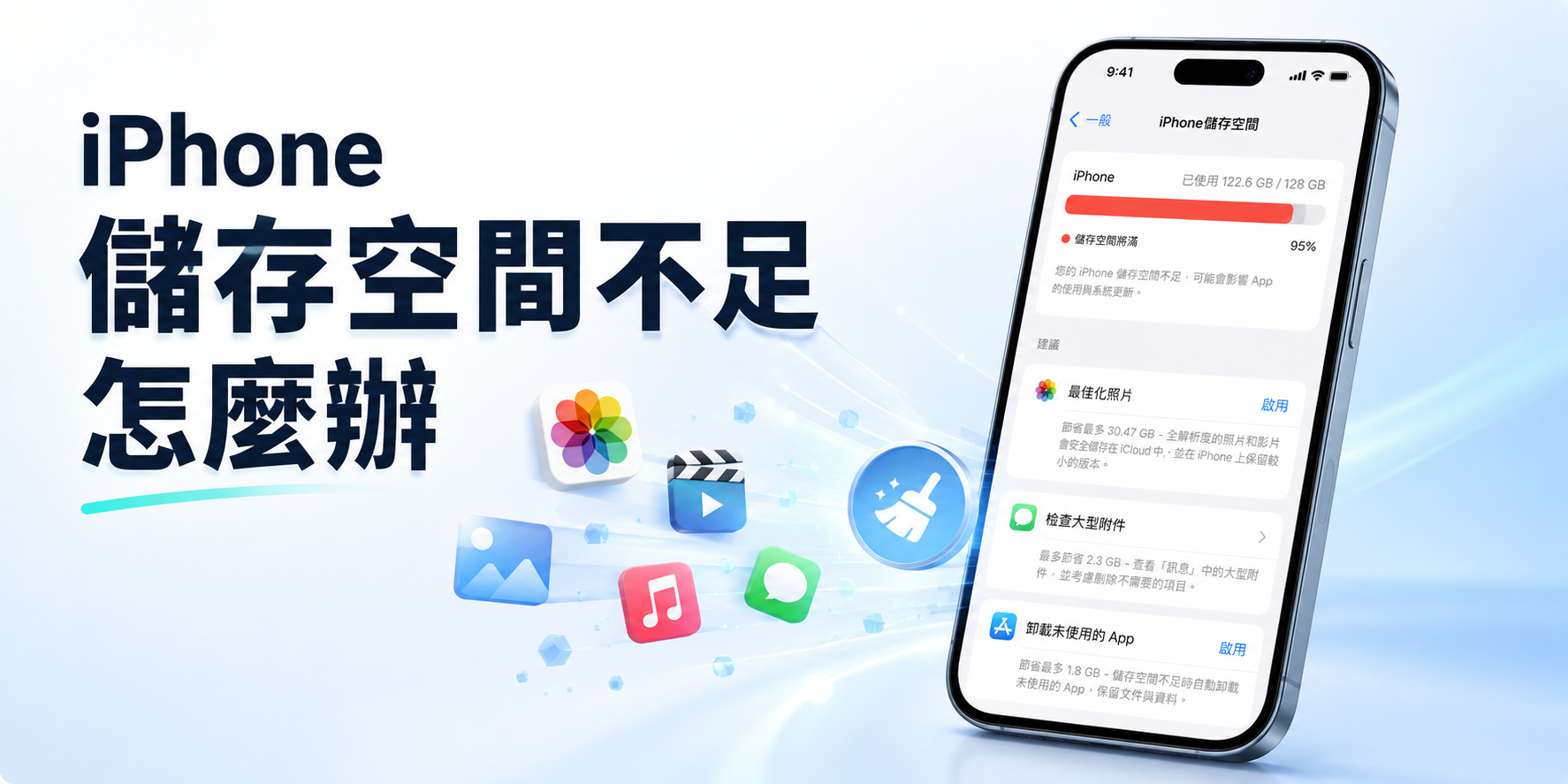 iphone 儲存空間不足怎麼辦示意圖