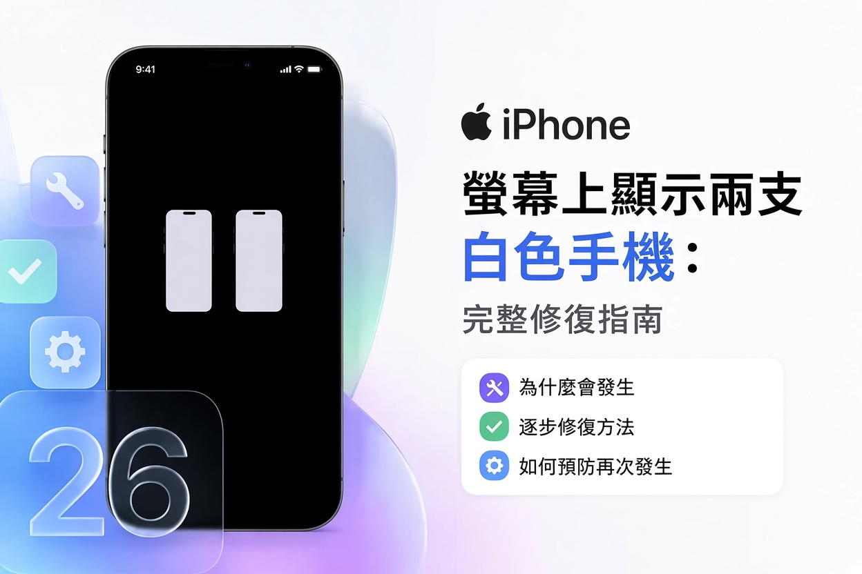  iPhone 螢幕顯示兩個白色電話圖示
